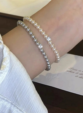 新品手链 fever博主施华洛珍珠手链女设计小众精致细款百搭手饰