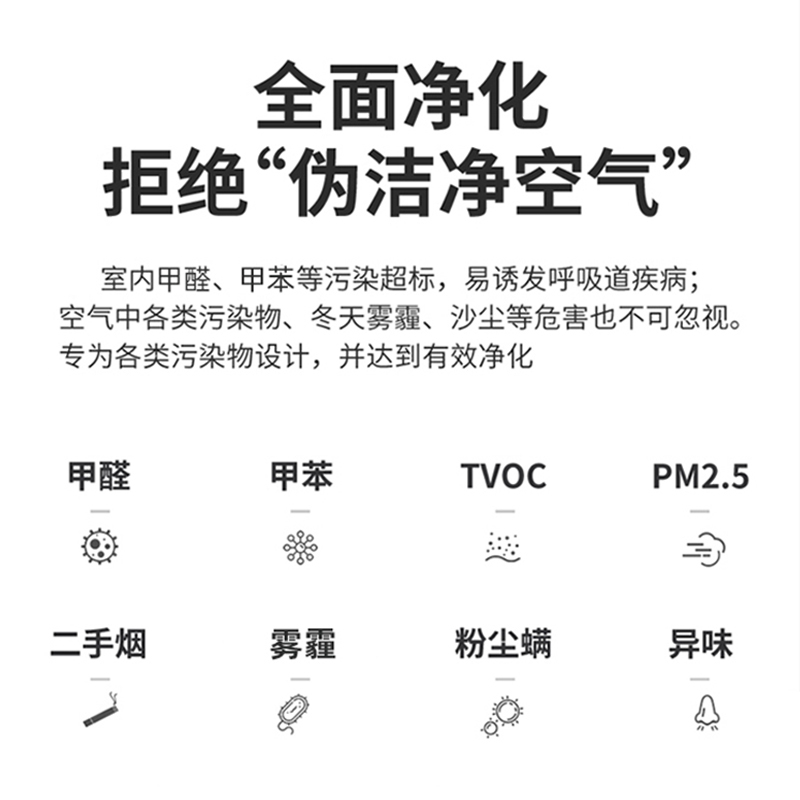 定制小型空气净化器车载负离子除异味除尘除烟味迷你家用除甲醛清-图2