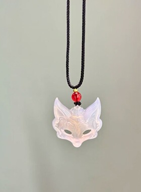 新款狐狸面具项链国风美学吊坠守护男女2026编织情侣闺蜜礼物