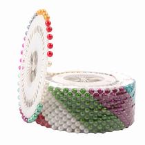 Manufacturer Direct sales Color pearlescent needle positioning large head needle flower bouquet decoration small black clamp small number of flower type bead needle 38mm