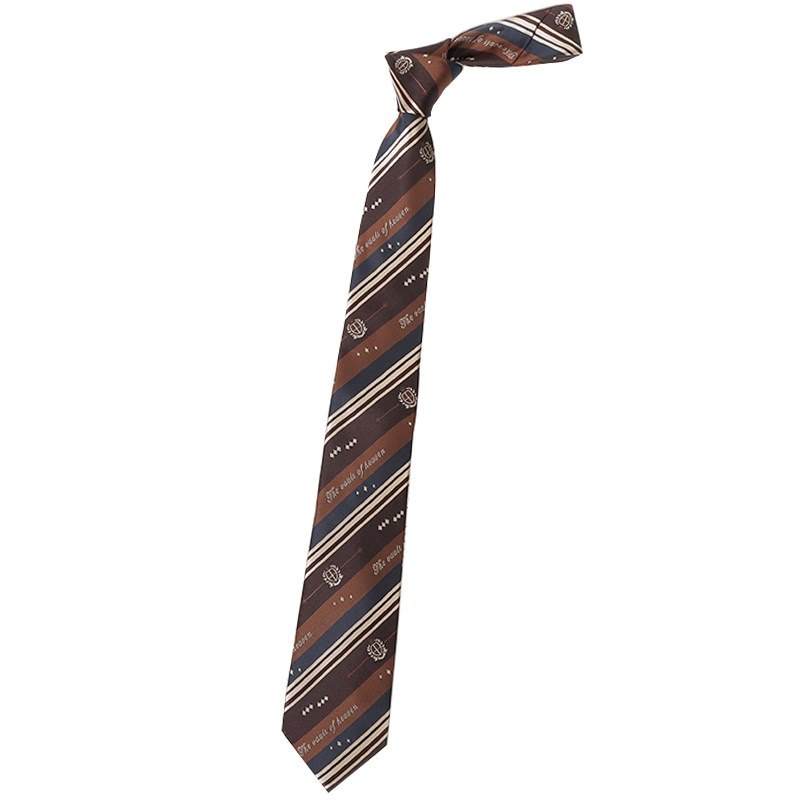 手打dk领带jk日系咖啡色复古条纹学院风免打装饰衬衫男女情侣棕色,淘宝优惠券,粉丝福利购,淘宝优惠卷