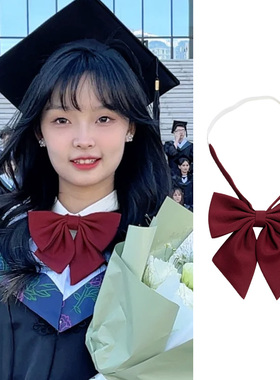 jk学院风毕业照配饰领结领花女