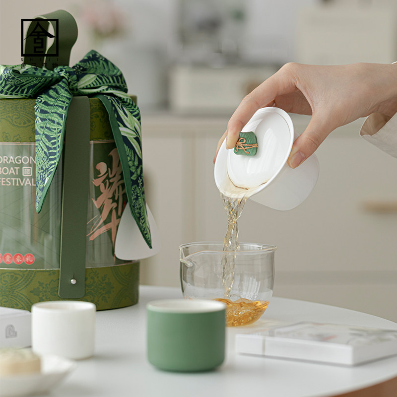 端午节粽子茶具礼品套装手提创意抱抱桶节日送礼实用伴手礼高级感