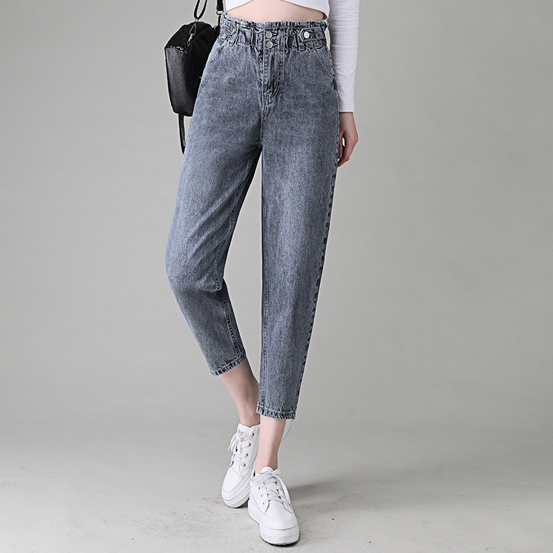 秋季新款直筒老爹七分裤以纯牛仔裤 尚吻蔓牛仔裤