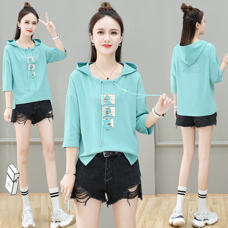 半袖t恤潮ins早秋2020以纯卫衣 尚吻蔓T恤