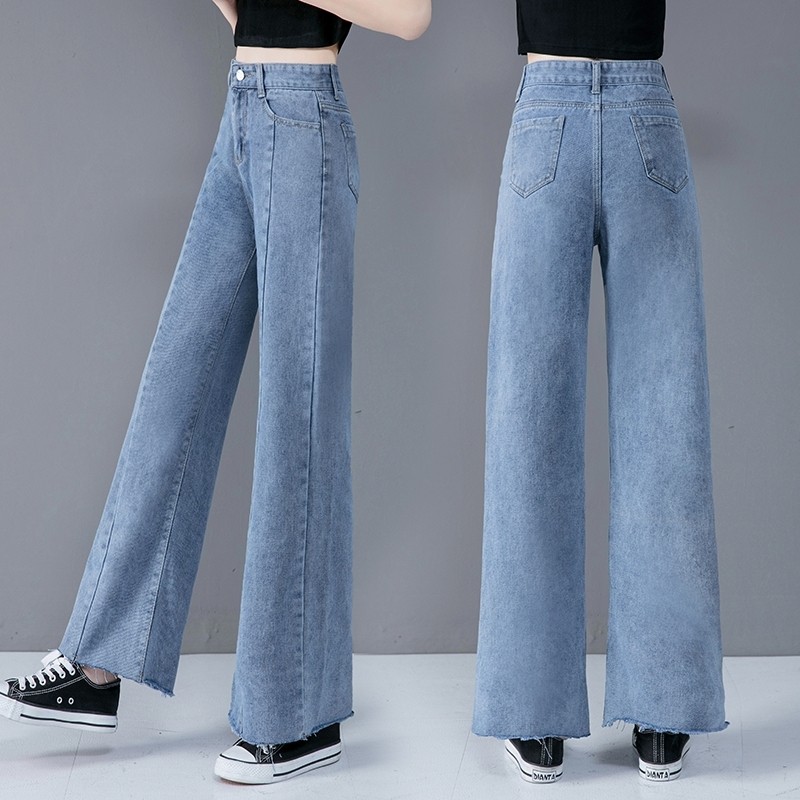 以纯官方旗舰店官网牛仔阔腿女长裤 尚吻蔓牛仔裤