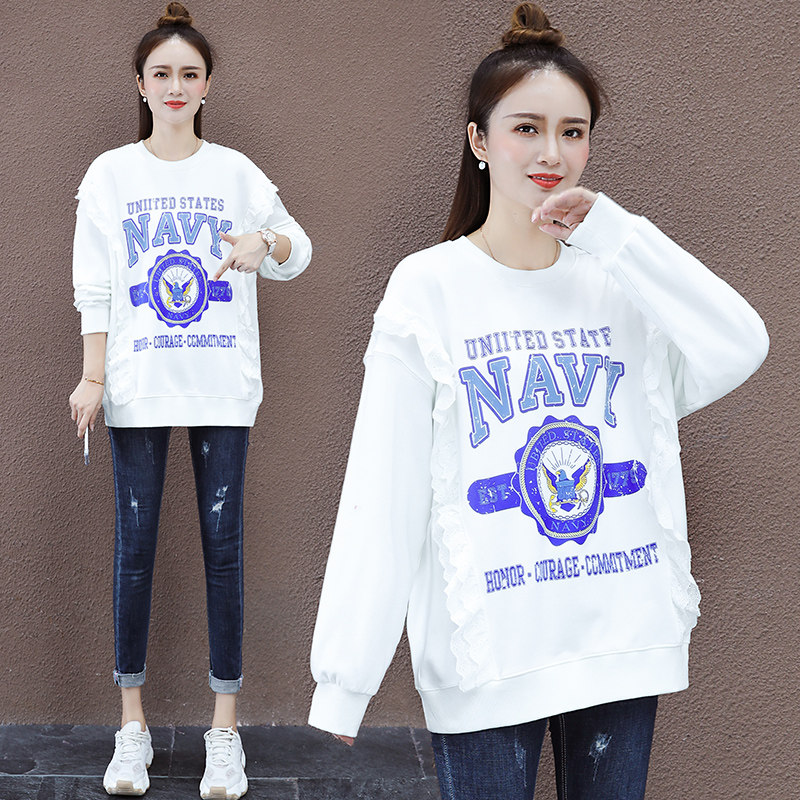 以纯官方旗舰店春秋季2020新款卫衣 尚吻蔓卫衣/绒衫