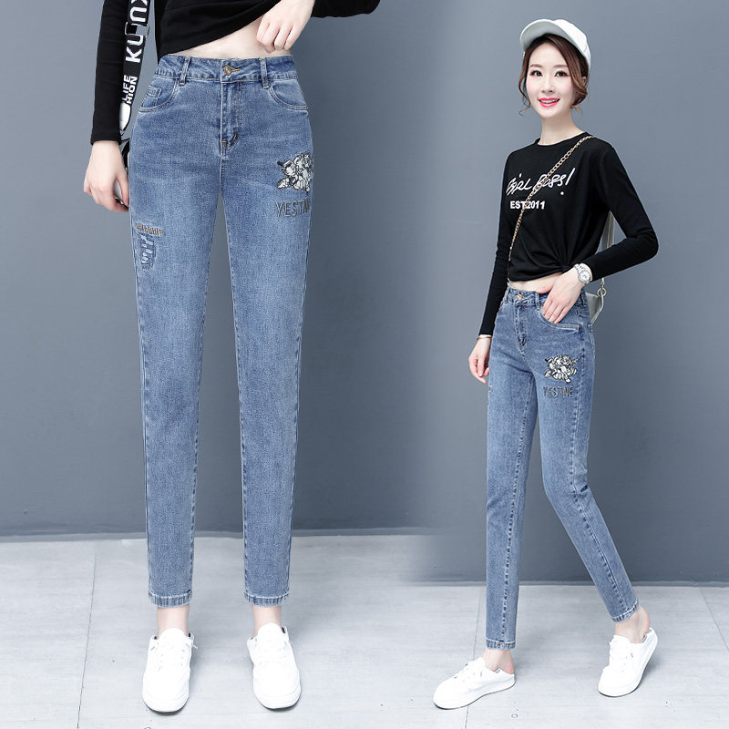 以纯官方旗舰店直筒女2020秋牛仔裤 尚吻蔓牛仔裤