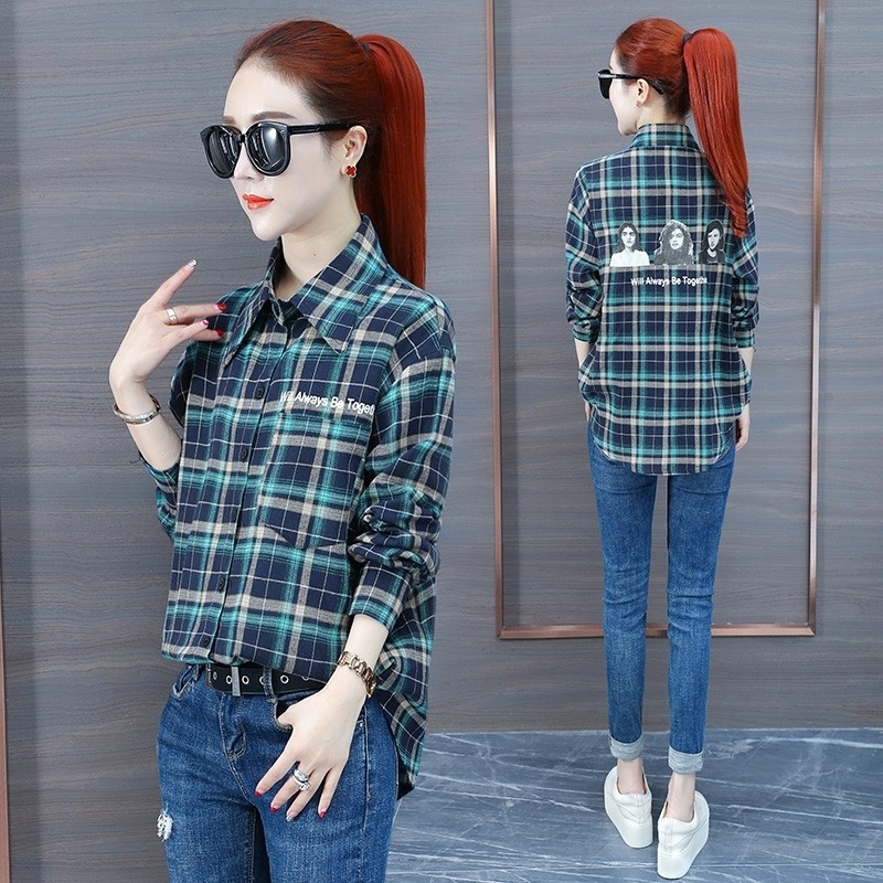 2019年早春新款碎花棉衬衣女小衫 尚吻蔓衬衫