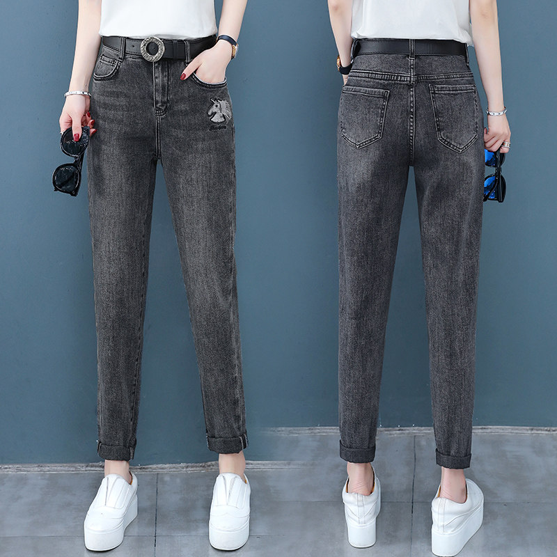 以纯官方旗舰店高腰直筒宽松牛仔裤 尚吻蔓牛仔裤