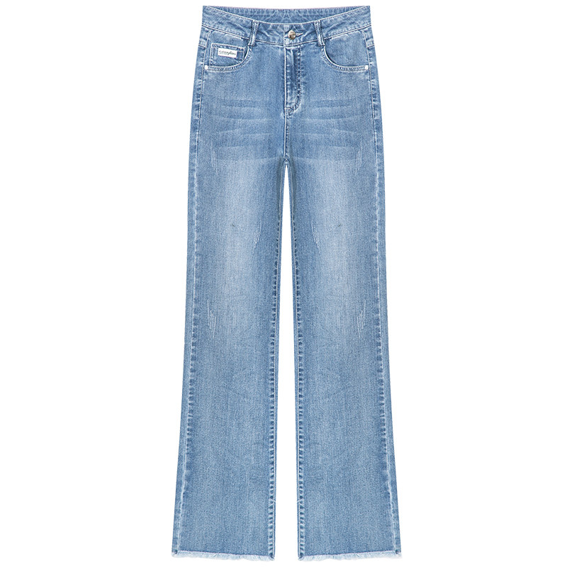 高腰阔腿女2020年秋装以纯牛仔裤 尚吻蔓牛仔裤