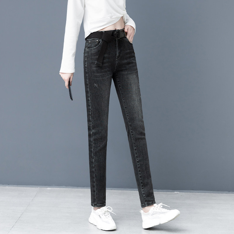 以纯官方旗舰店网红高腰牛仔铅笔裤 尚吻蔓牛仔裤