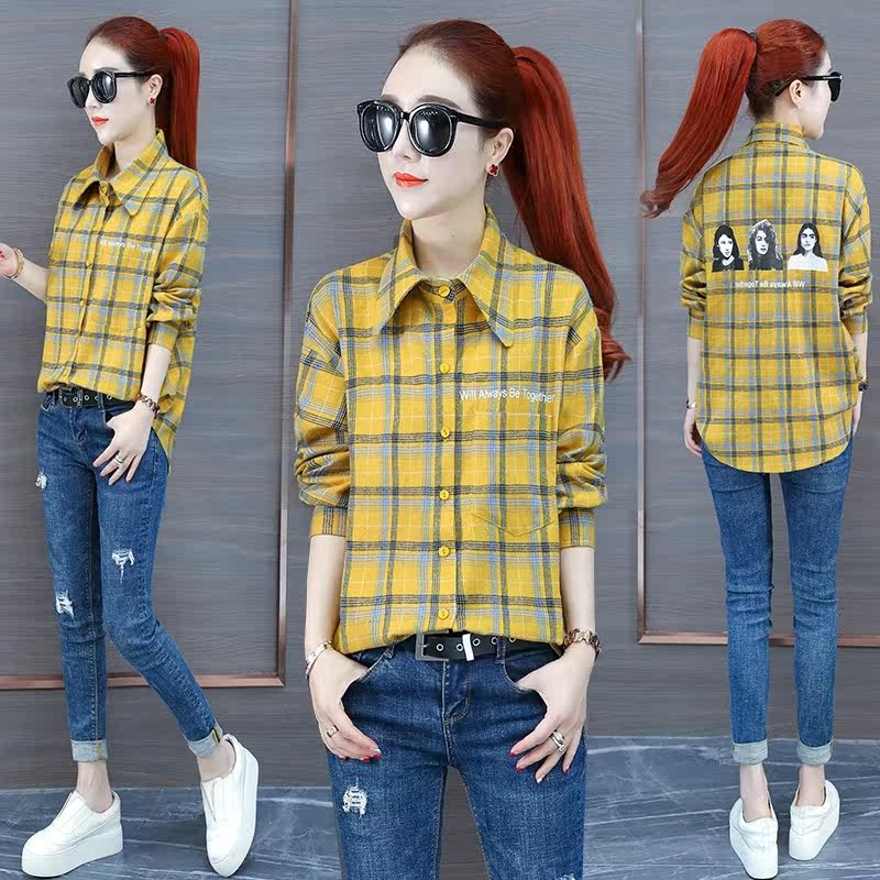 2019年早春新款碎花棉衬衣女小衫 尚吻蔓衬衫