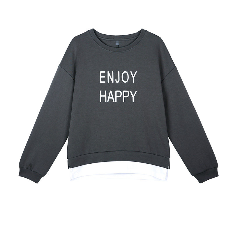 以纯官方旗舰店网红假两件2020卫衣 尚吻蔓卫衣/绒衫