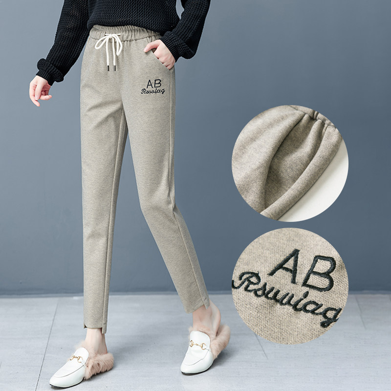 官方旗舰店子女宽松束脚冬装运动裤 尚吻蔓休闲裤