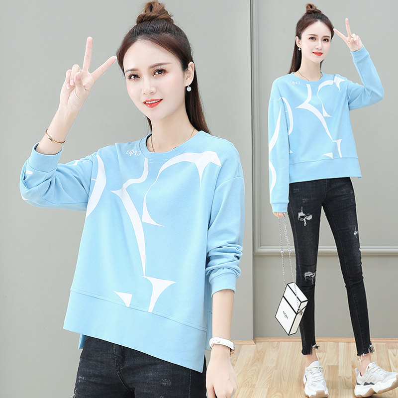 休闲女2020初秋新款高腰以纯卫衣 尚吻蔓卫衣/绒衫