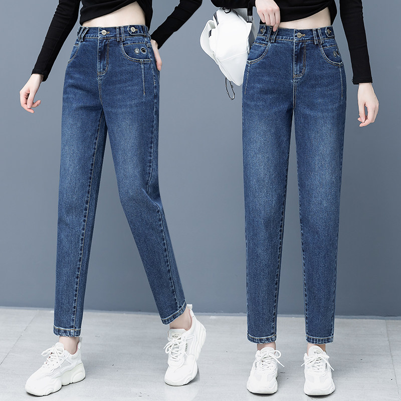 官方旗舰店官网店铺高腰牛仔哈伦裤 尚吻蔓牛仔裤