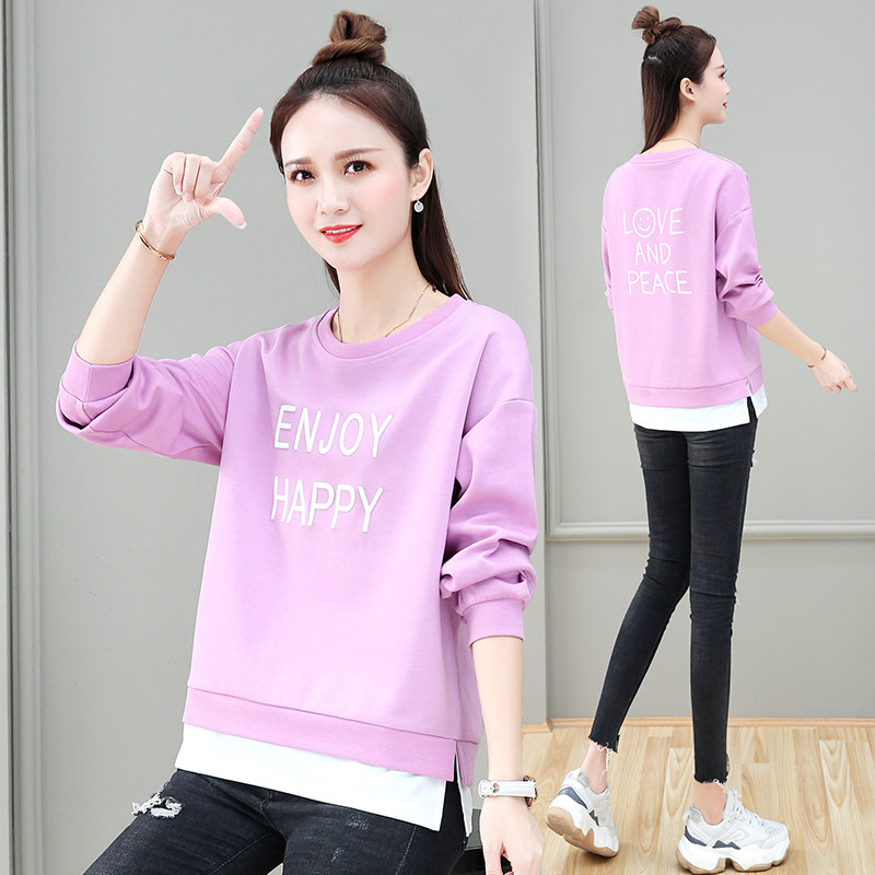 以纯官方旗舰店网红假两件2020卫衣 尚吻蔓卫衣/绒衫