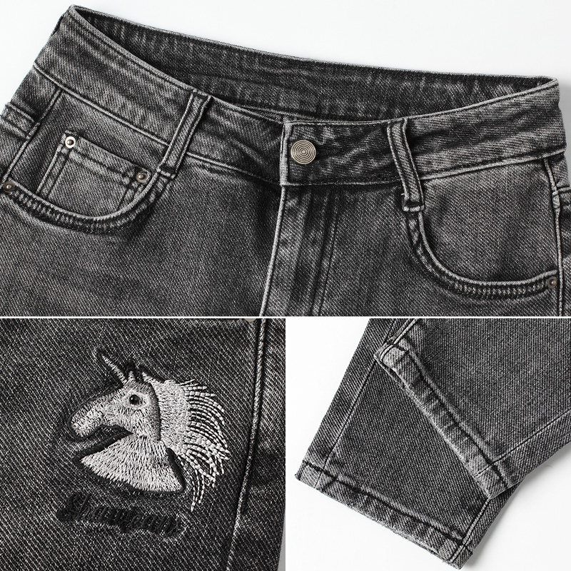 以纯官方旗舰店高腰直筒宽松牛仔裤 尚吻蔓牛仔裤