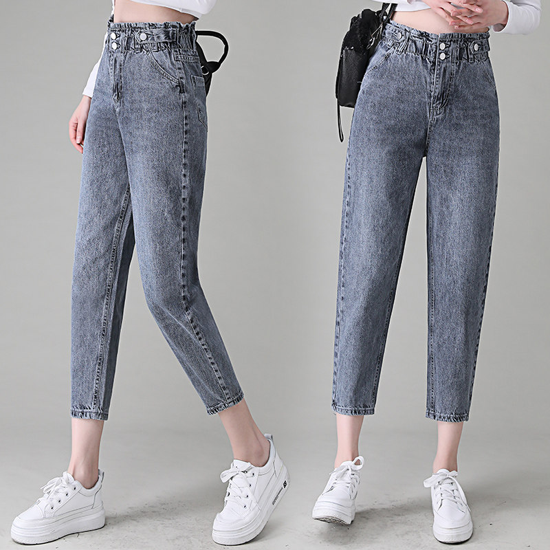 秋季新款直筒老爹七分裤以纯牛仔裤 尚吻蔓牛仔裤