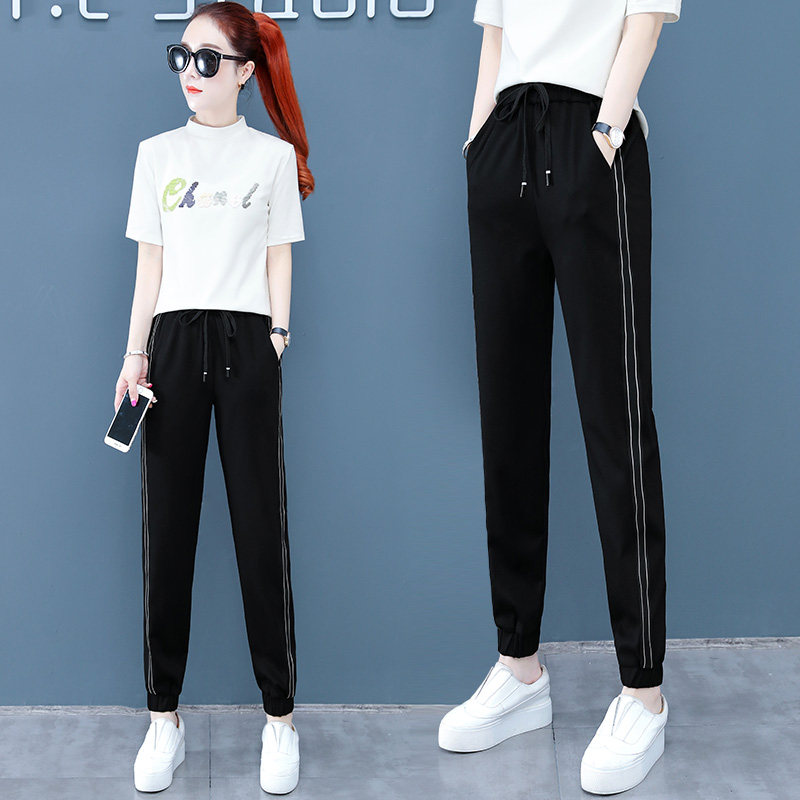 格子2020春秋新款韩版以纯休闲裤 尚吻蔓休闲裤