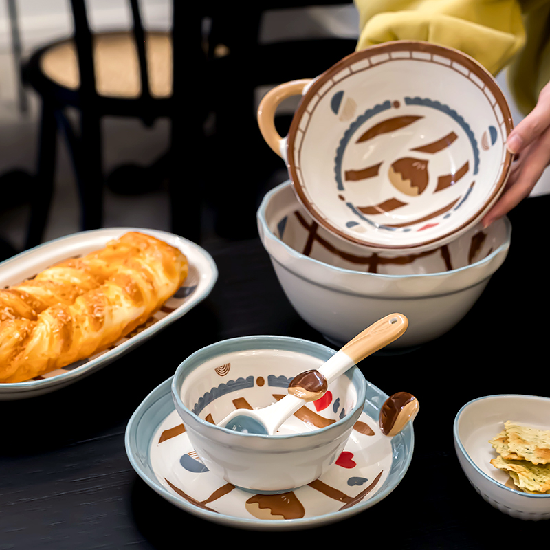 举个栗子陶瓷餐具5英寸米饭碗女生家用2023新款可爱燕麦碗酸奶碗 - 图0
