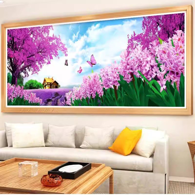 薰衣草2026年新款5D水晶钻石画满客厅点钻十字绣高级感客厅砖石秀,淘宝优惠券,粉丝福利购,淘宝优惠卷