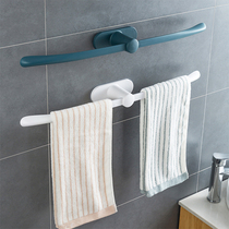 Minimalist Mao towel rack Makeup Room No Mark shelf Bathrooms Perforated Plastic Creative Single Pole Bath Towels