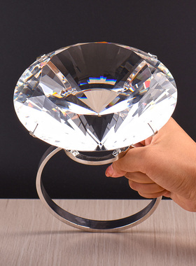 水晶大戒指表演道具求婚结婚礼品
