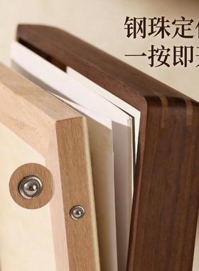 全家福实木相框洗照片带打印婚纱照挂墙多宫格定制黑胡桃木质摆台