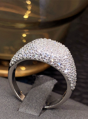 满钻开口戒指女食指戒开口