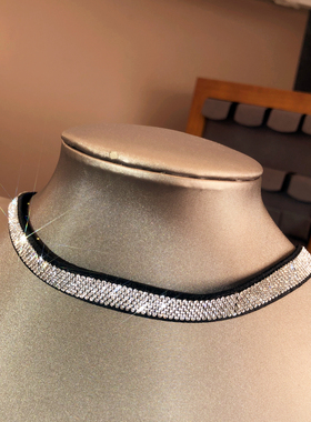 Bling奢华满钻项链项圈