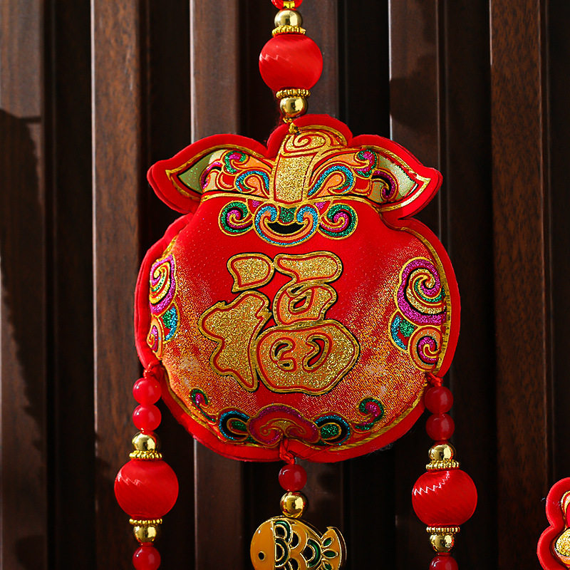 马年春节过年新年装饰布置用品小挂件挂串鱼版入户门小铃铛挂饰,淘宝优惠券,粉丝福利购,淘宝优惠卷