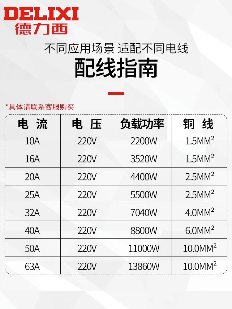 德力西DZ47SLES漏电保护器2P家用1P63A 三相3P+N断路器4P空气开关