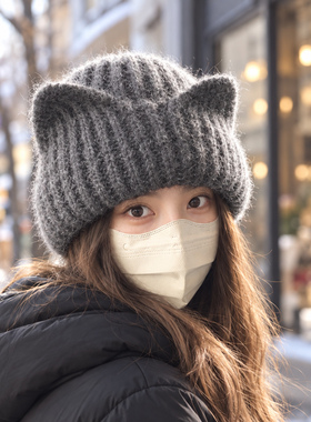 甜美可爱猫耳朵帽子女款2026新款