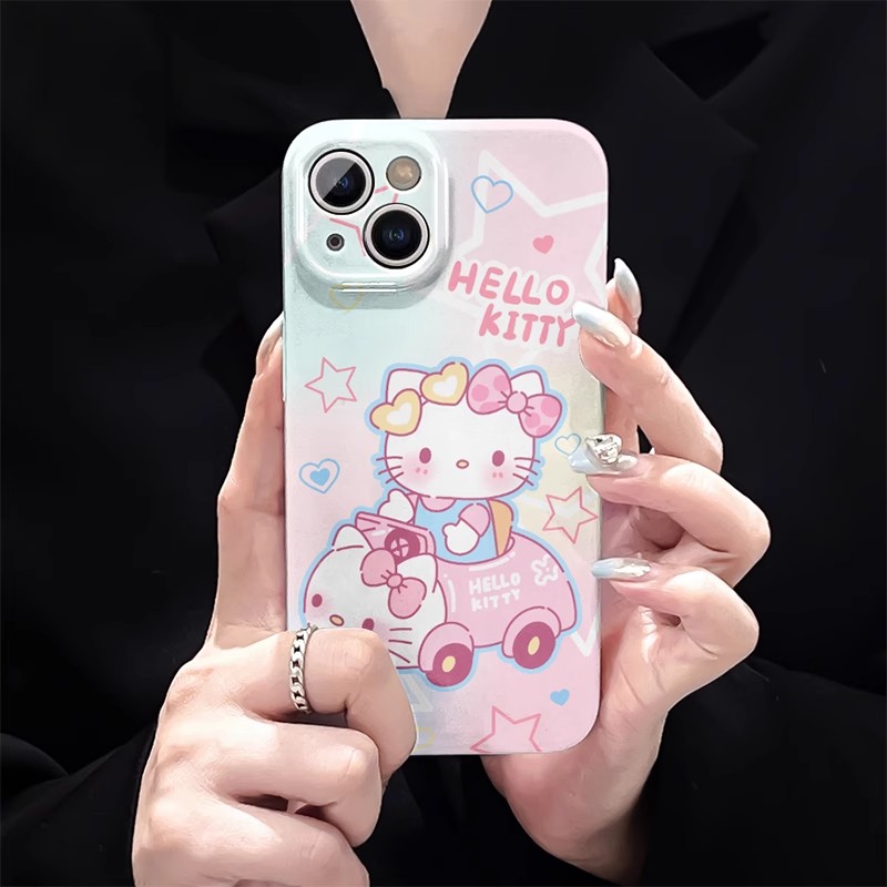 潮牌卡通hellokitty猫咪旅游适用oppo真我GTNEO5SE可爱真我V25青少女原创V305G个性防摔11PRO小清新10PROPLUS-图1