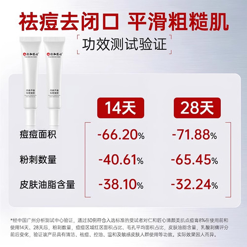 3支装 仁和药业正品祛痘膏淡化痘 印凝胶芦荟胶痘痘坑改善去 - 图0
