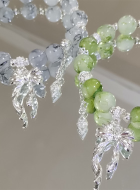 新款水晶蝴蝶结水晶简约女