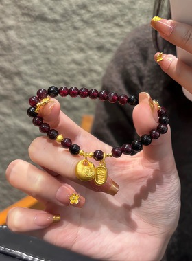 小胖福新中式招财纳福手链女孩学生琉璃手链古风手串闺蜜礼物手串