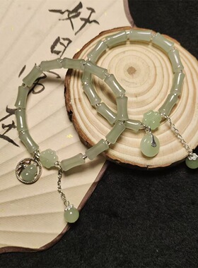 少女手链新中式风风竹节福禄手链女孩琉璃手链 学生手串琉璃复古