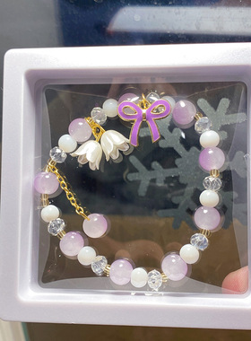 新款手链小众琉璃甜美