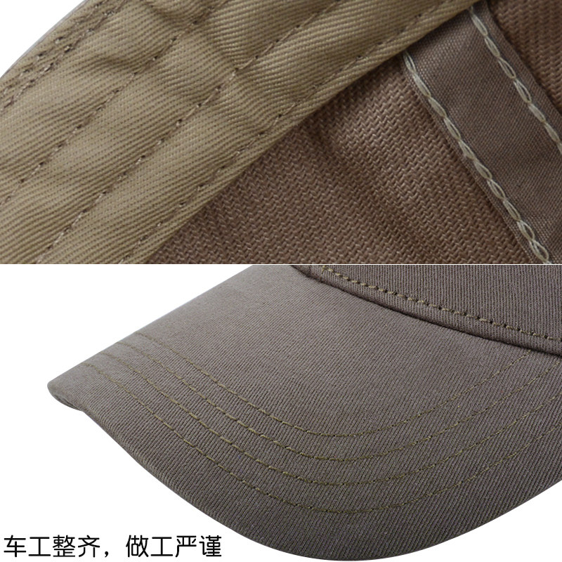 帽子男士春秋棒球帽休闲硬顶太阳帽户外防晒遮阳帽瓜皮帽男鸭舌帽