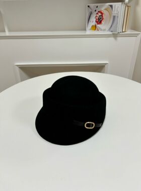 帽子女秋冬日系羊毛贝雷帽显脸小皮带优雅气质名媛英伦百搭鸭舌帽