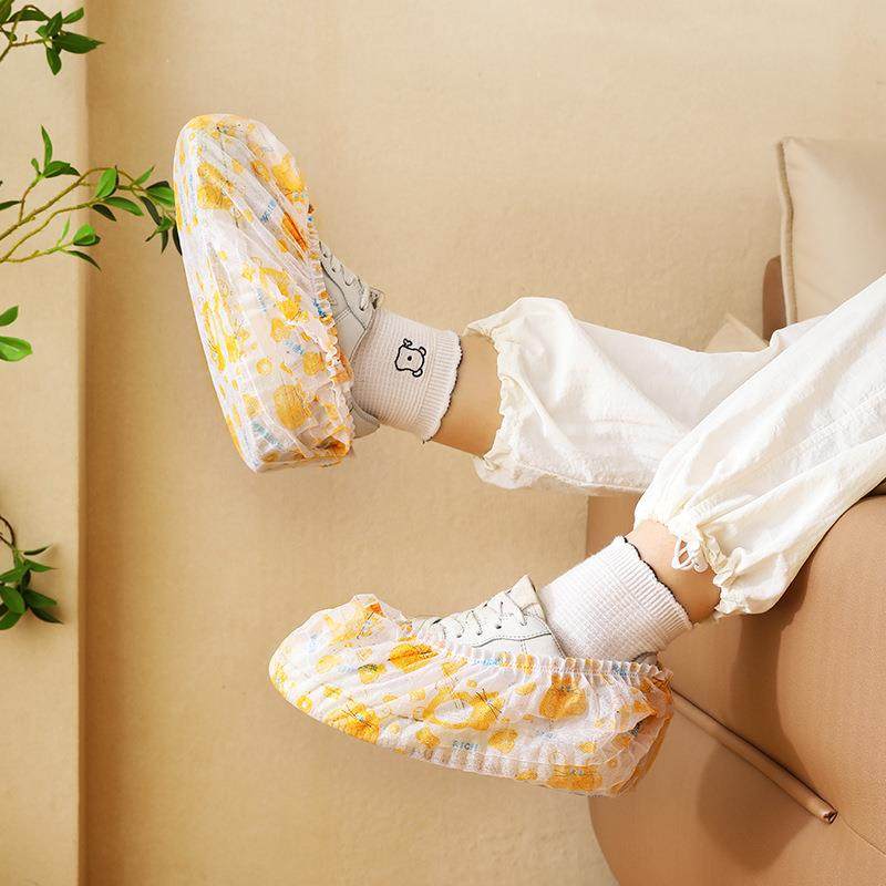 卡通一次性鞋套抽取式壁挂纺布脚套家用客人套脚加厚防滑鞋套Y03,淘宝优惠券,粉丝福利购,淘宝优惠卷