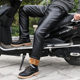 Leather pants men's winter plus velvet thickened waterproof and windproof middle -aged and elderly riding warming motorcycle on behalf of loose cotton pants