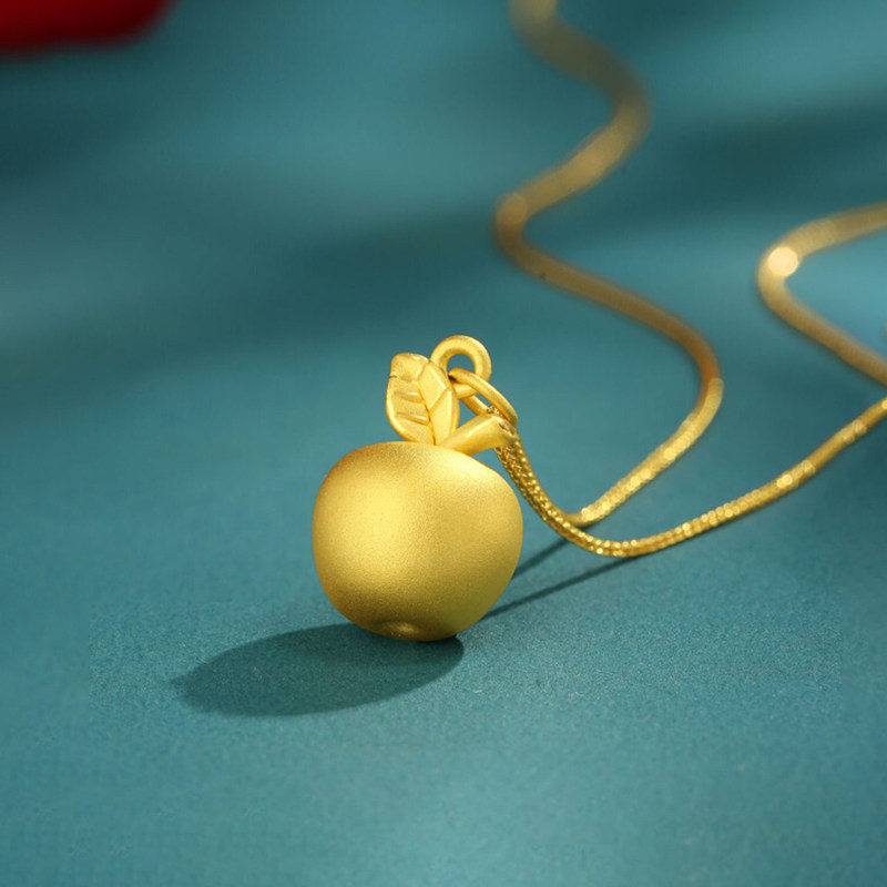 黄金苹果吊坠女金苹果礼物平安果项链平安夜足金999圣诞节送女友,淘宝优惠券,粉丝福利购,淘宝优惠卷