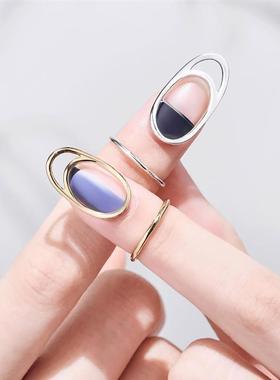 jennie同款国内跨境blackpink指尖指甲戒指女韩国潮流指甲套饰品