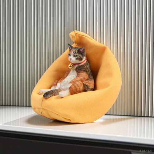 JXK 模型 手办 猫咪 中华田园猫 摆件 礼品 潮玩公仔 送女生 车载 - 图2