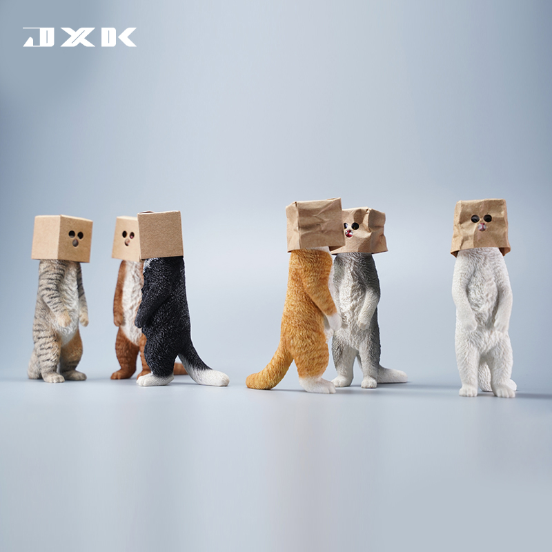 现货 JXK1/6 罚站猫英短模型 创意站立黑暗骑士猫咪潮玩手办摆件 - 图0