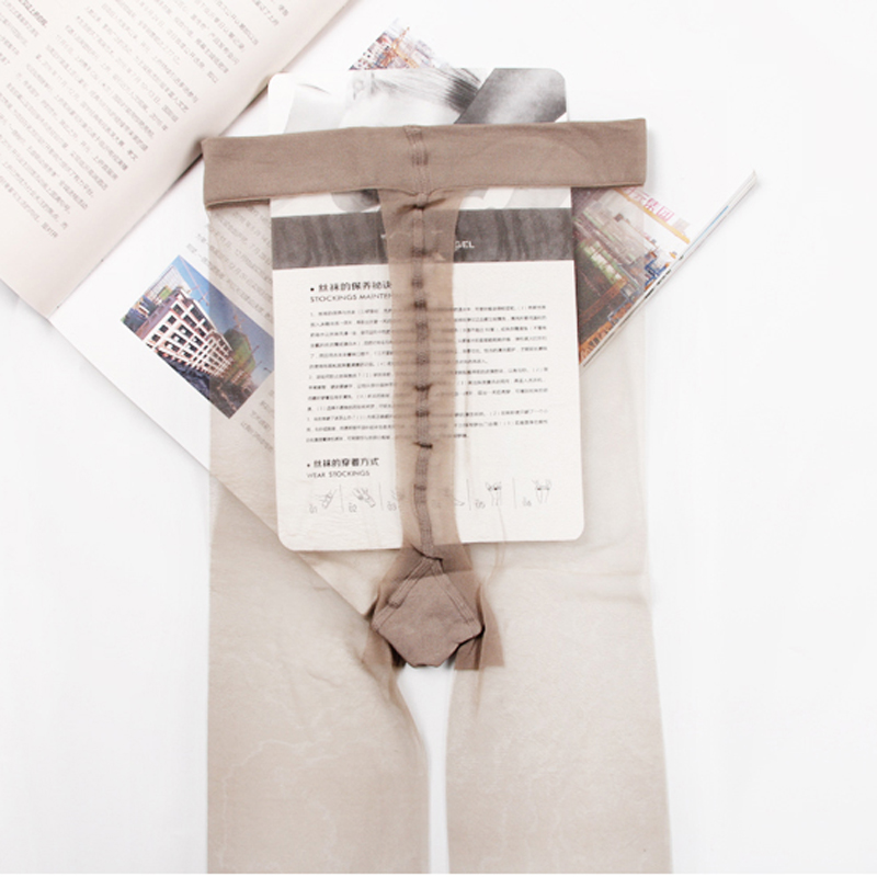 0D浅黑色高级感t档无痕丝袜超薄隐形女神连裤全透明空气高透黑丝 - 图0